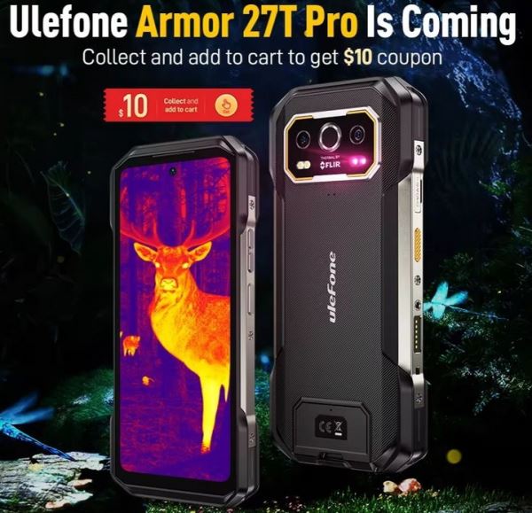 Анонс. Ulefone Armor 27T Pro — смартфон-броневичок с тепловизором